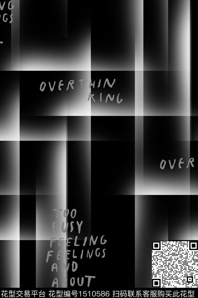 字母肌理男装数码印花华亿平台下载（图片编号: 1510586） - 瓦栏（Walan）