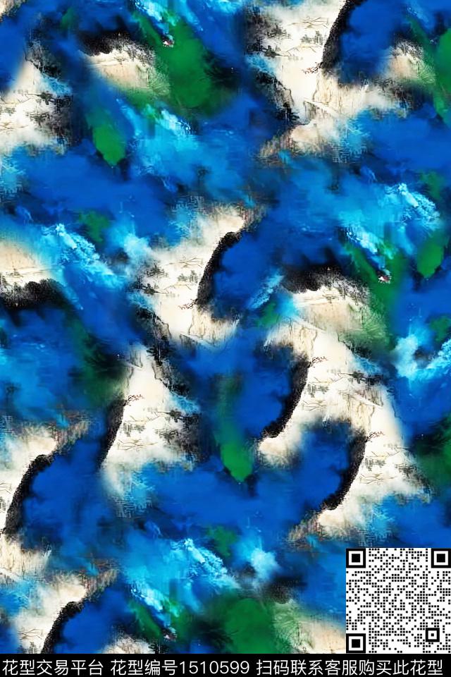 几何肌理抽象数码印花华亿平台下载（图片编号: 1510599） - 瓦栏（Walan）