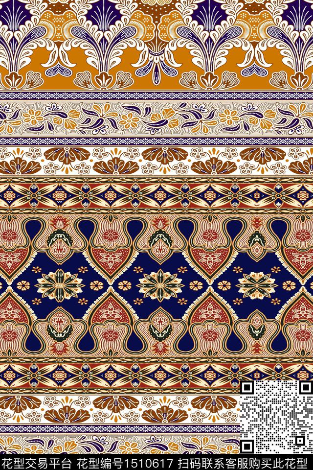 民族风古典花纹复古条纹传统印花华亿平台下载（图片编号: 1510617） - 瓦栏（Walan）