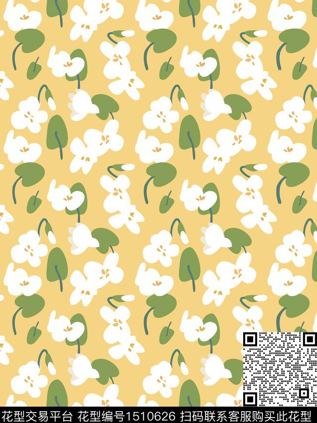 花卉大牌风简约时尚数码印花华亿平台下载（图片编号: 1510626） - 瓦栏（Walan）