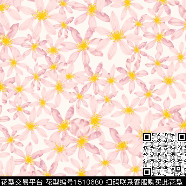 连衣裙女装花卉数码印花华亿平台下载（图片编号: 1510680） - 瓦栏（Walan）