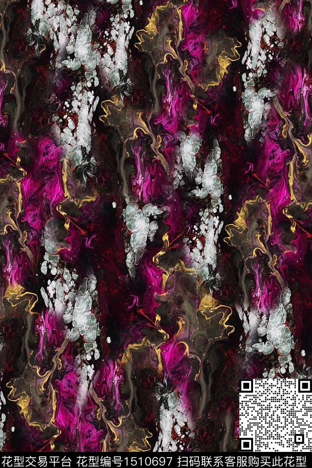 几何抽象中国风数码印花华亿平台下载（图片编号: 1510697） - 瓦栏（Walan）