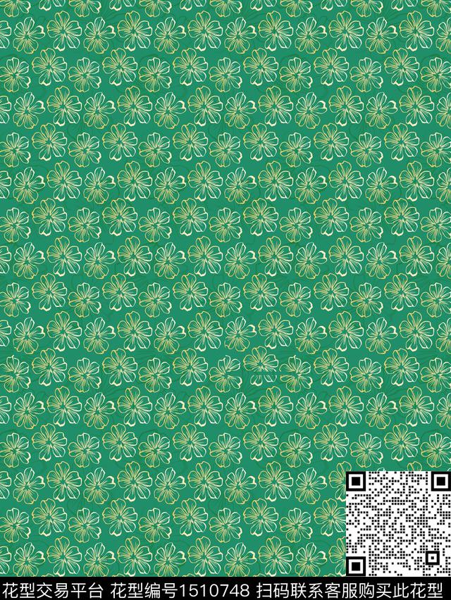 大牌风小雏菊浓烈色彩数码印花华亿平台下载（图片编号: 1510748） - 瓦栏（Walan）