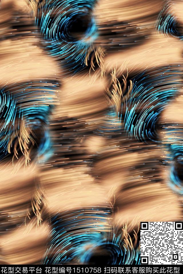 几何抽象中国风数码印花华亿平台下载（图片编号: 1510758） - 瓦栏（Walan）