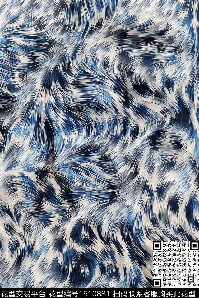 纹理抽象男装满版花数码印花华亿平台下载（图片编号: 1510881） - 瓦栏（Walan）