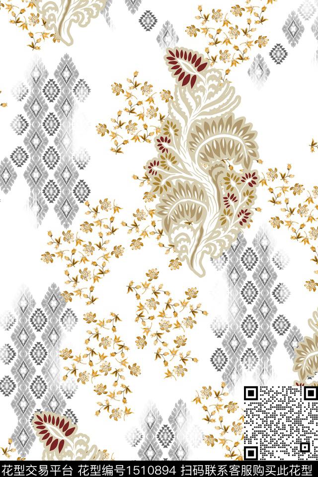 民族风大牌风小清新数码印花华亿平台下载（图片编号: 1510894） - 瓦栏（Walan）