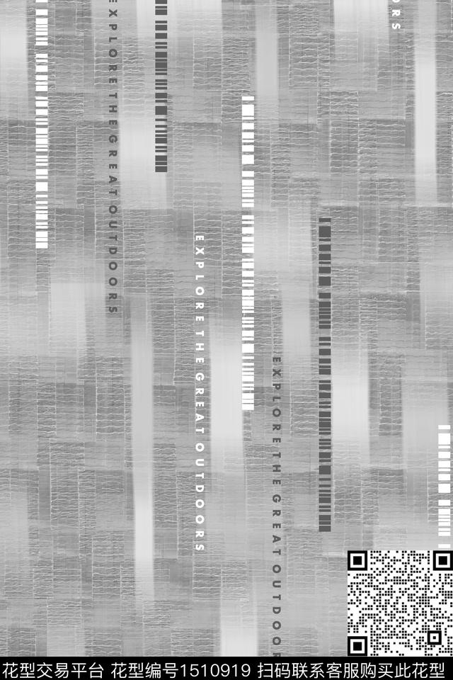 字母肌理男装数码印花华亿平台下载（图片编号: 1510919） - 瓦栏（Walan）