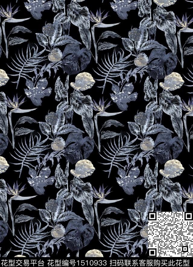 丝巾定位花男装定位花木棉花数码印花华亿平台下载（图片编号: 1510933） - 瓦栏（Walan）