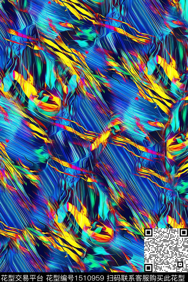 几何抽象中国风数码印花华亿平台下载（图片编号: 1510959） - 瓦栏（Walan）