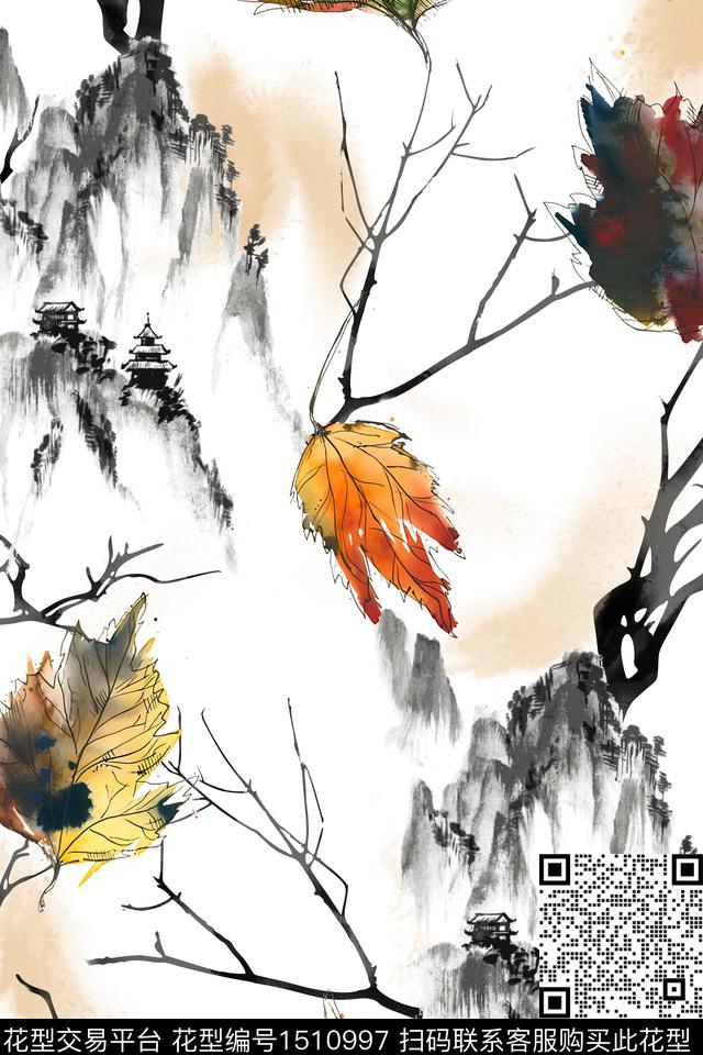 男装大牌风中国风数码印花华亿平台下载（图片编号: 1510997） - 瓦栏（Walan）