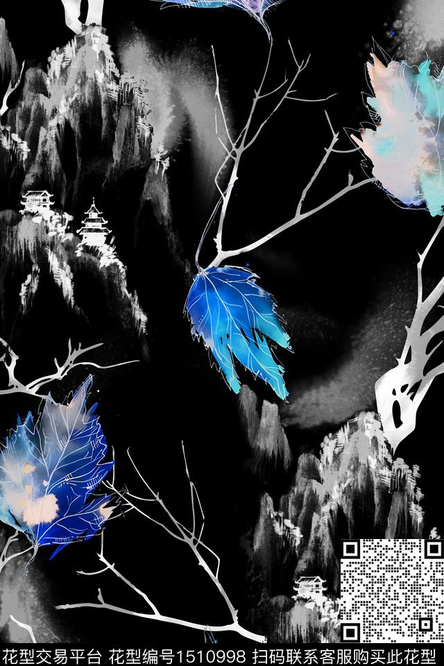 男装大牌风中国风数码印花华亿平台下载（图片编号: 1510998） - 瓦栏（Walan）