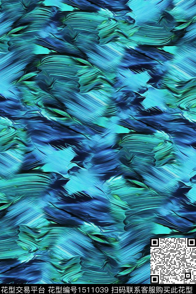 肌理几何抽象男装数码印花华亿平台下载（图片编号: 1511039） - 瓦栏（Walan）