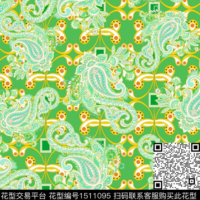 女装佩斯利民族风数码印花华亿平台下载（图片编号: 1511095） - 瓦栏（Walan）