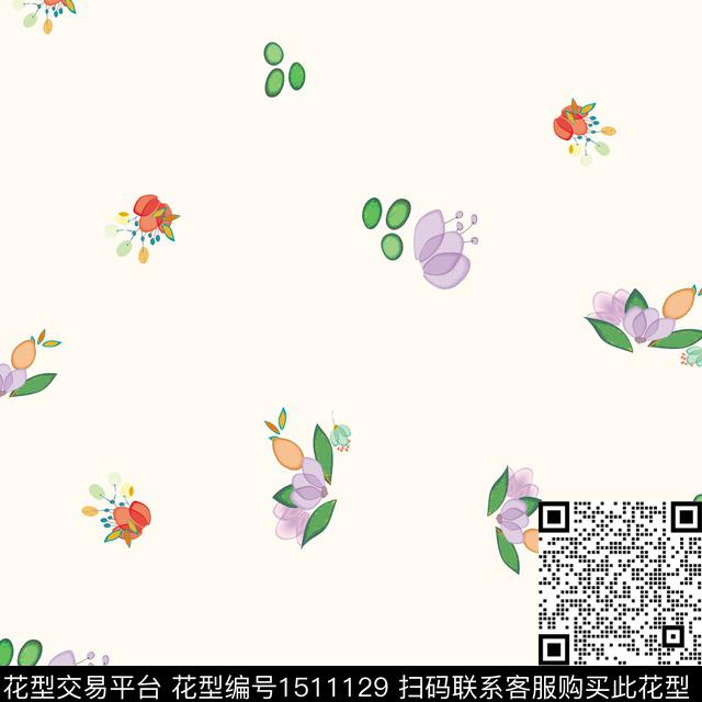 连衣裙女装花卉数码印花华亿平台下载（图片编号: 1511129） - 瓦栏（Walan）