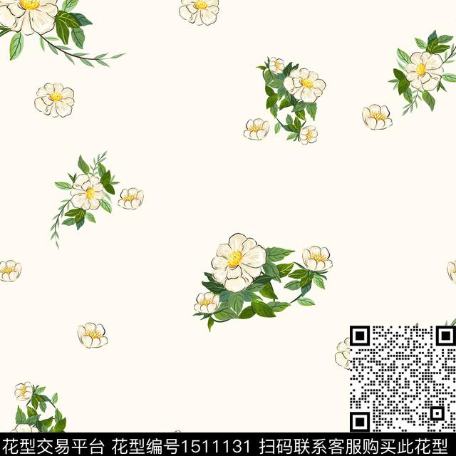 连衣裙女装花卉数码印花华亿平台下载（图片编号: 1511131） - 瓦栏（Walan）