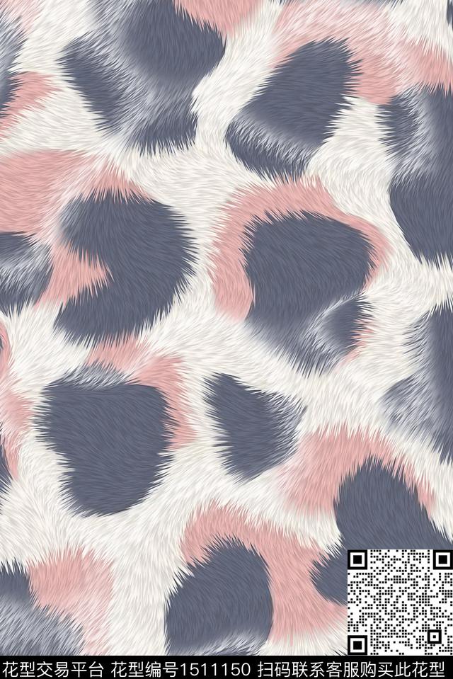 纹理抽象年轻女性数码印花华亿平台下载（图片编号: 1511150） - 瓦栏（Walan）