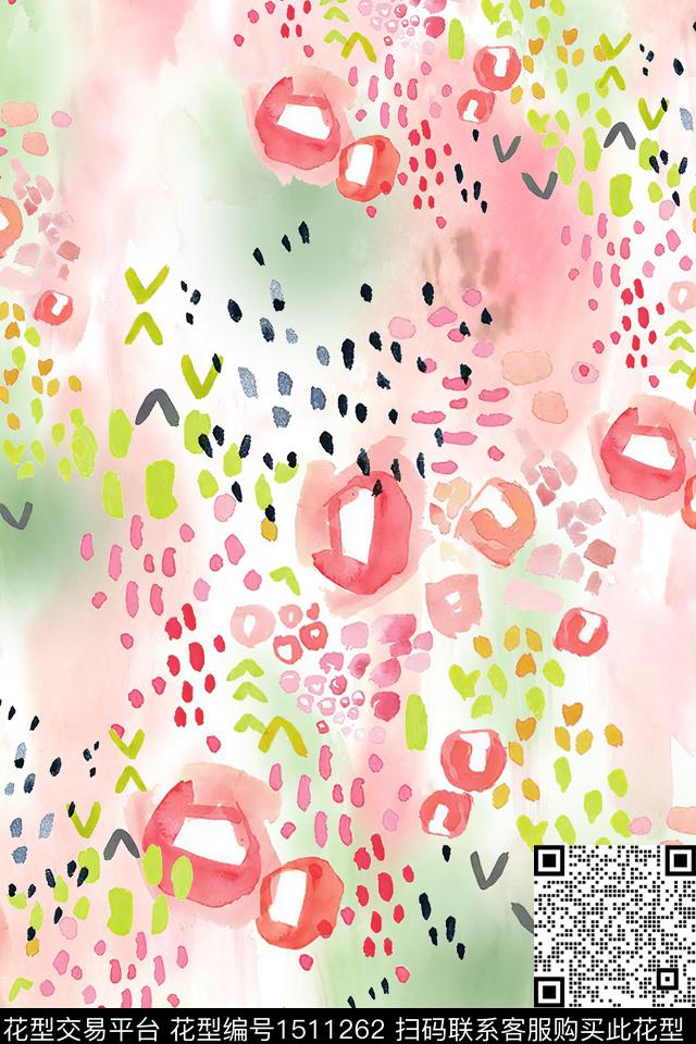 肌理抽象小清新数码印花华亿平台下载（图片编号: 1511262） - 瓦栏（Walan）