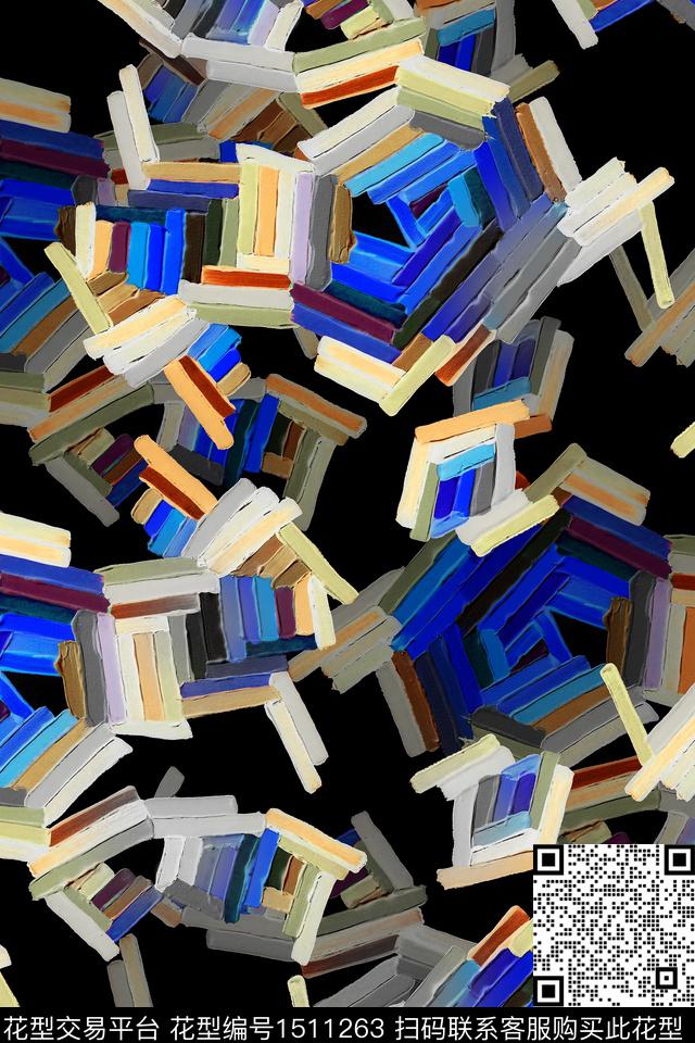 肌理抽象小清新数码印花华亿平台下载（图片编号: 1511263） - 瓦栏（Walan）