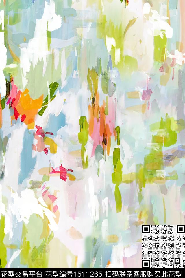 肌理抽象小清新数码印花华亿平台下载（图片编号: 1511265） - 瓦栏（Walan）