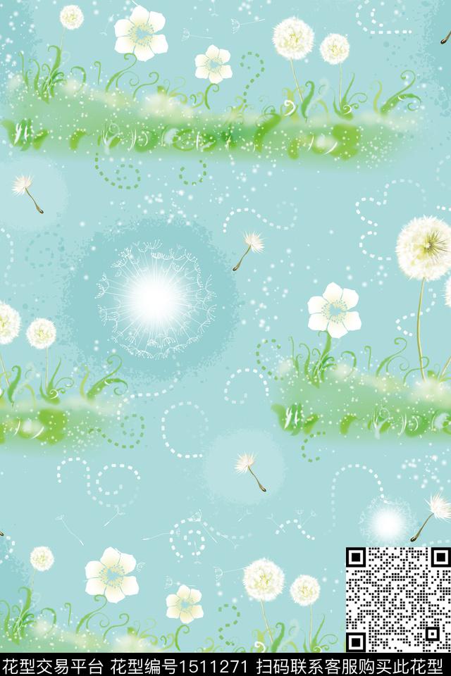 渐变水彩炫彩数码印花华亿平台下载（图片编号: 1511271） - 瓦栏（Walan）