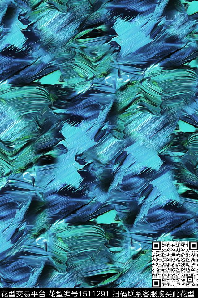 肌理抽象男装中国风数码印花华亿平台下载（图片编号: 1511291） - 瓦栏（Walan）