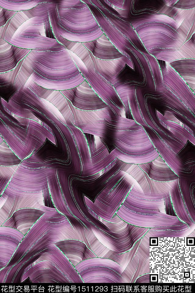 肌理几何抽象男装数码印花华亿平台下载（图片编号: 1511293） - 瓦栏（Walan）