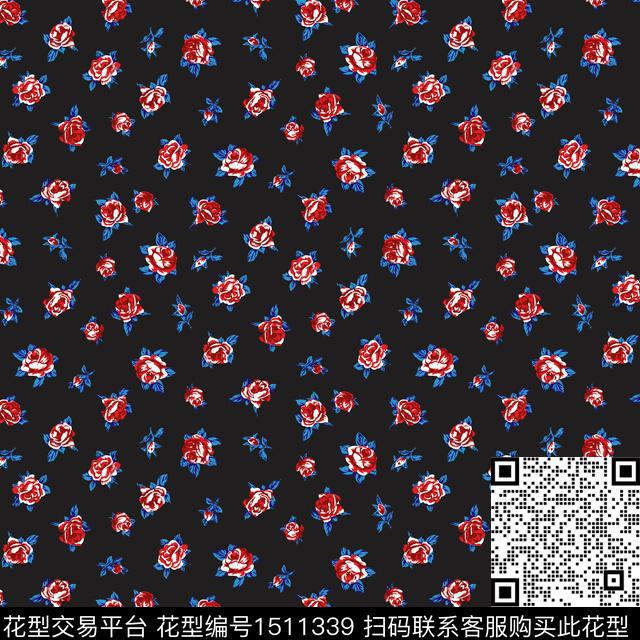 花卉春夏华亿平台小碎花数码印花华亿平台下载（图片编号: 1511339） - 瓦栏（Walan）