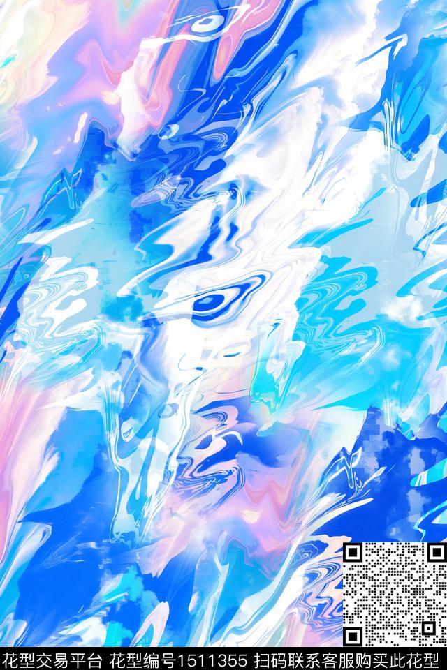 肌理小清新真丝数码印花华亿平台下载（图片编号: 1511355） - 瓦栏（Walan）