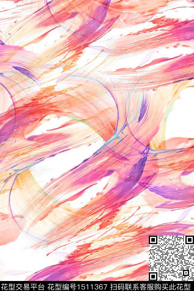 肌理抽象小清新数码印花华亿平台下载（图片编号: 1511367） - 瓦栏（Walan）