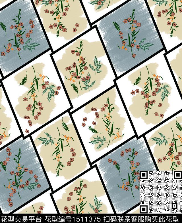 连衣裙女装花卉数码印花华亿平台下载（图片编号: 1511375） - 瓦栏（Walan）