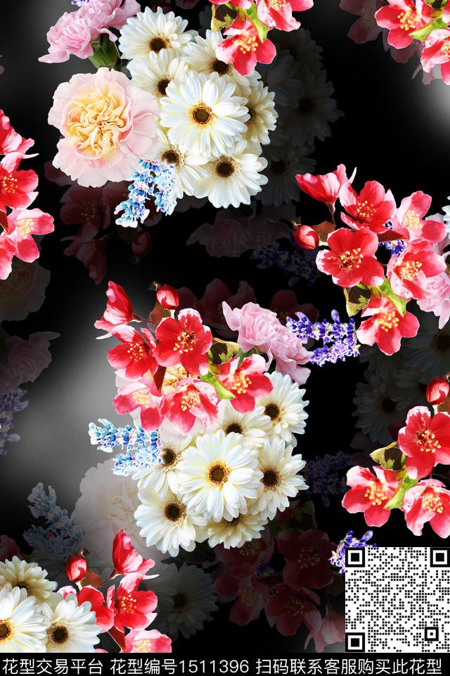 花卉旗袍小碎花数码印花华亿平台下载（图片编号: 1511396） - 瓦栏（Walan）