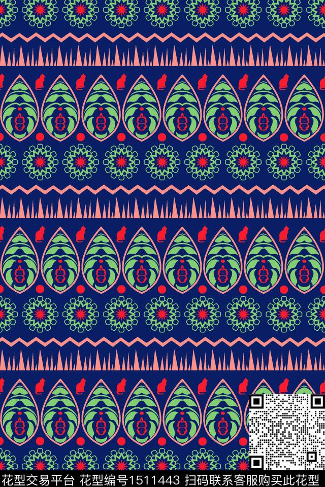 民族风男装复古数码印花华亿平台下载（图片编号: 1511443） - 瓦栏（Walan）