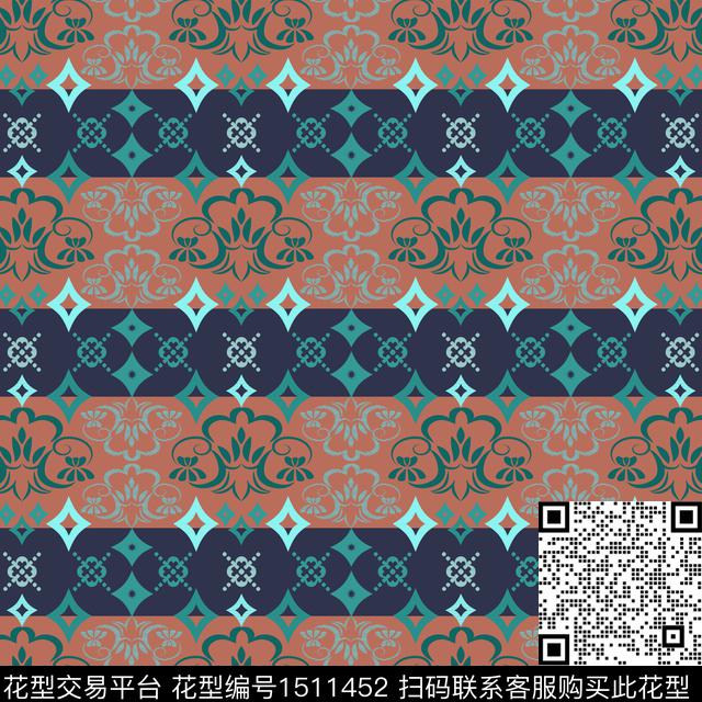 民族风男装费尔岛传统印花华亿平台下载（图片编号: 1511452） - 瓦栏（Walan）