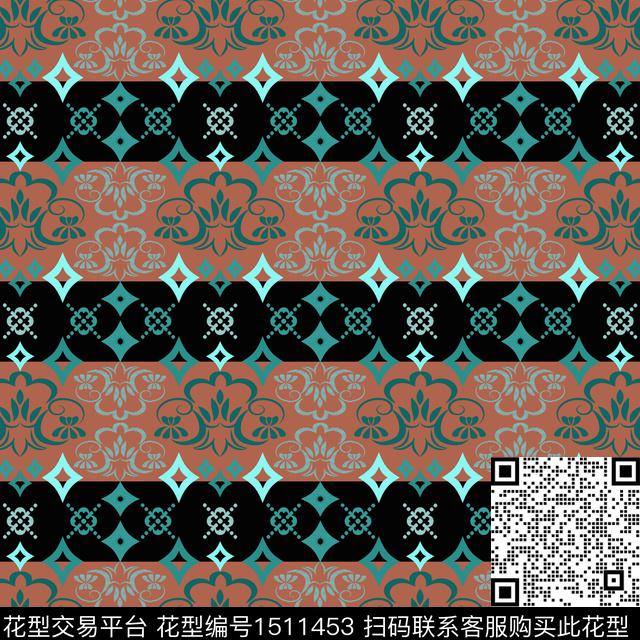 民族风男装费尔岛传统印花华亿平台下载（图片编号: 1511453） - 瓦栏（Walan）