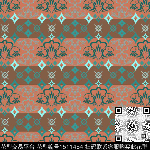 民族风男装费尔岛传统印花华亿平台下载（图片编号: 1511454） - 瓦栏（Walan）