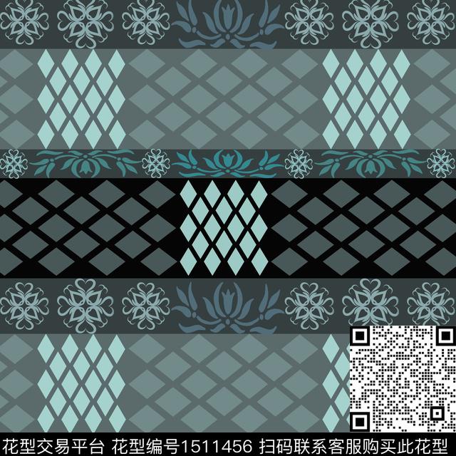 民族风男装费尔岛传统印花华亿平台下载（图片编号: 1511456） - 瓦栏（Walan）