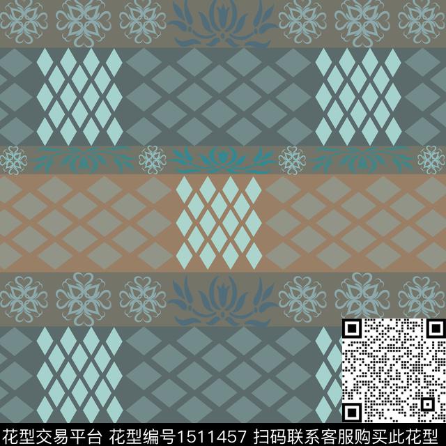 民族风男装费尔岛传统印花华亿平台下载（图片编号: 1511457） - 瓦栏（Walan）