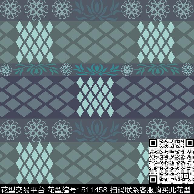 民族风男装费尔岛传统印花华亿平台下载（图片编号: 1511458） - 瓦栏（Walan）