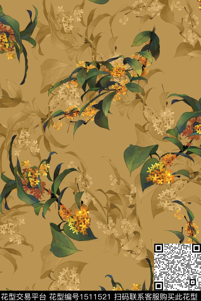 女装花卉大牌风数码印花华亿平台下载（图片编号: 1511521） - 瓦栏（Walan）