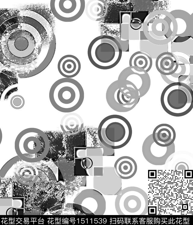几何格子抽象数码印花华亿平台下载（图片编号: 1511539） - 瓦栏（Walan）