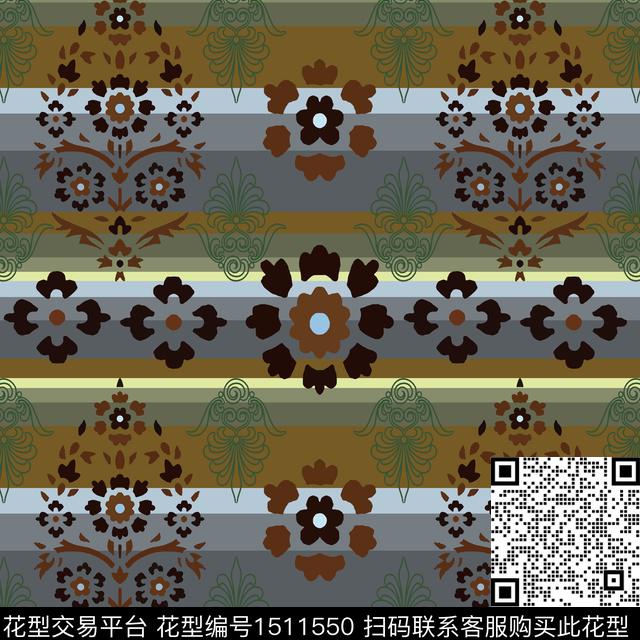 民族风男装费尔岛传统印花华亿平台下载（图片编号: 1511550） - 瓦栏（Walan）