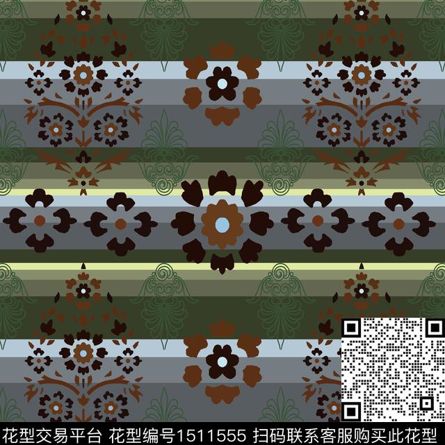 民族风男装费尔岛传统印花华亿平台下载（图片编号: 1511555） - 瓦栏（Walan）