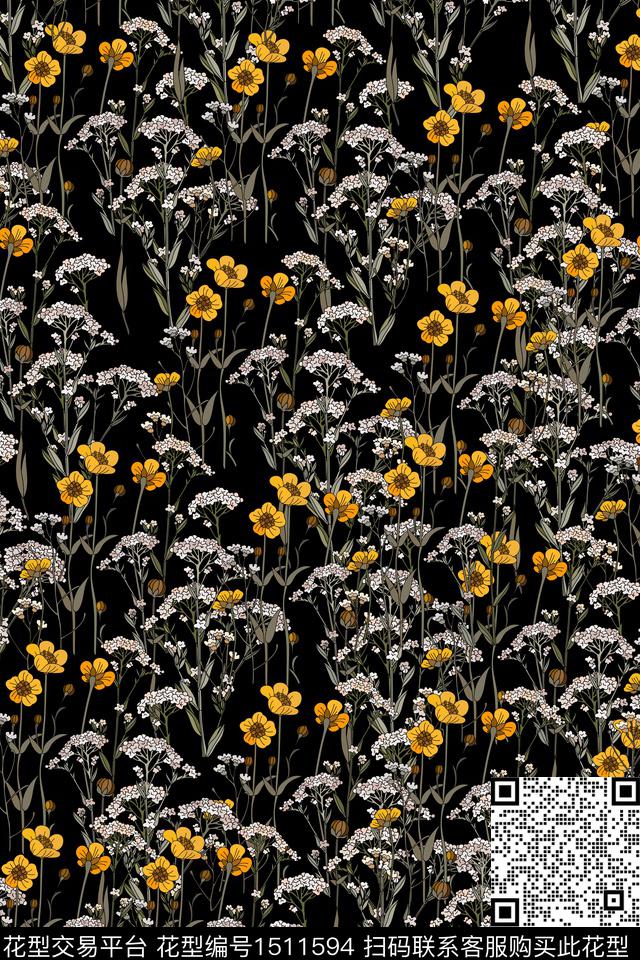 女装花卉小碎花数码印花华亿平台下载（图片编号: 1511594） - 瓦栏（Walan）