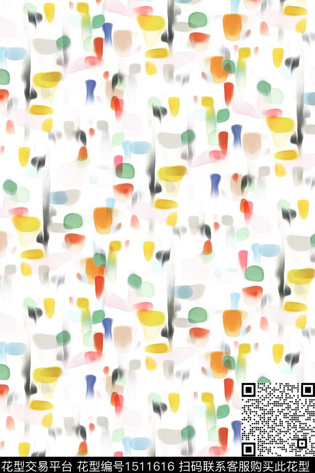 肌理大牌风抽象数码印花华亿平台下载（图片编号: 1511616） - 瓦栏（Walan）