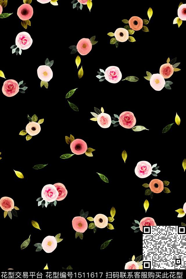 大牌风抽象小清新数码印花华亿平台下载（图片编号: 1511617） - 瓦栏（Walan）