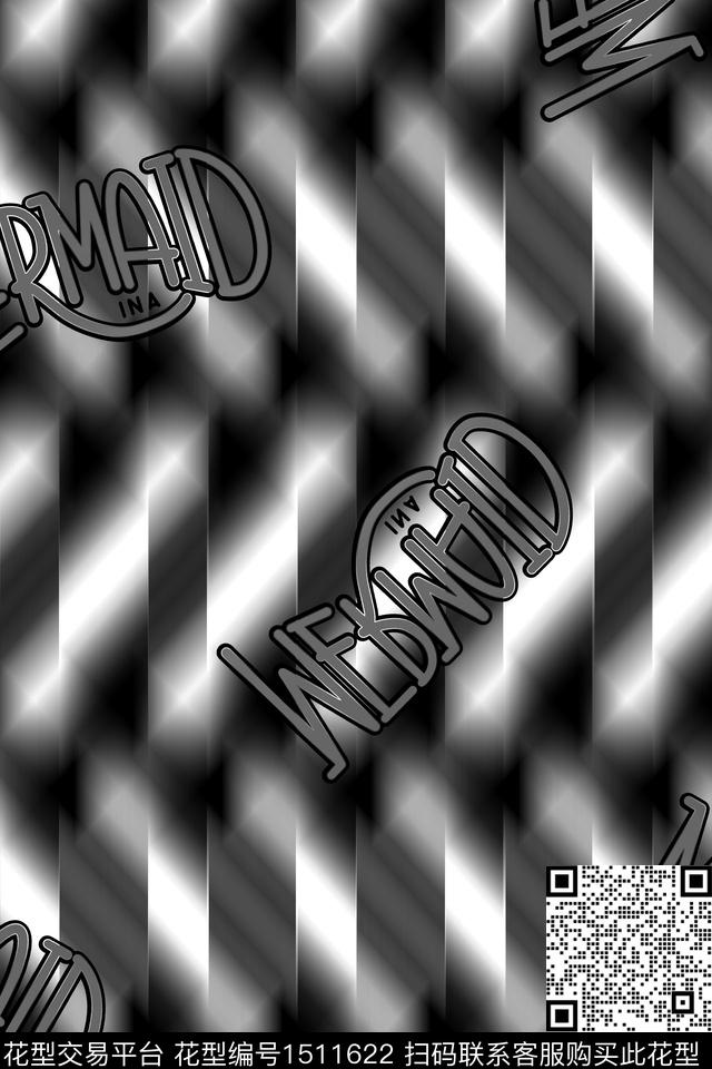 字母肌理男装数码印花华亿平台下载（图片编号: 1511622） - 瓦栏（Walan）