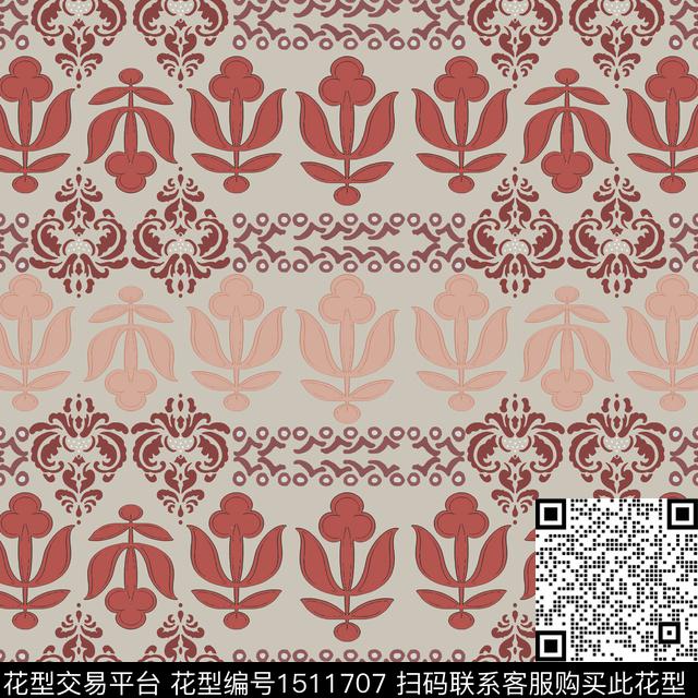 民族风男装费尔岛传统印花华亿平台下载（图片编号: 1511707） - 瓦栏（Walan）