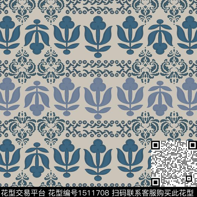 民族风男装费尔岛传统印花华亿平台下载（图片编号: 1511708） - 瓦栏（Walan）