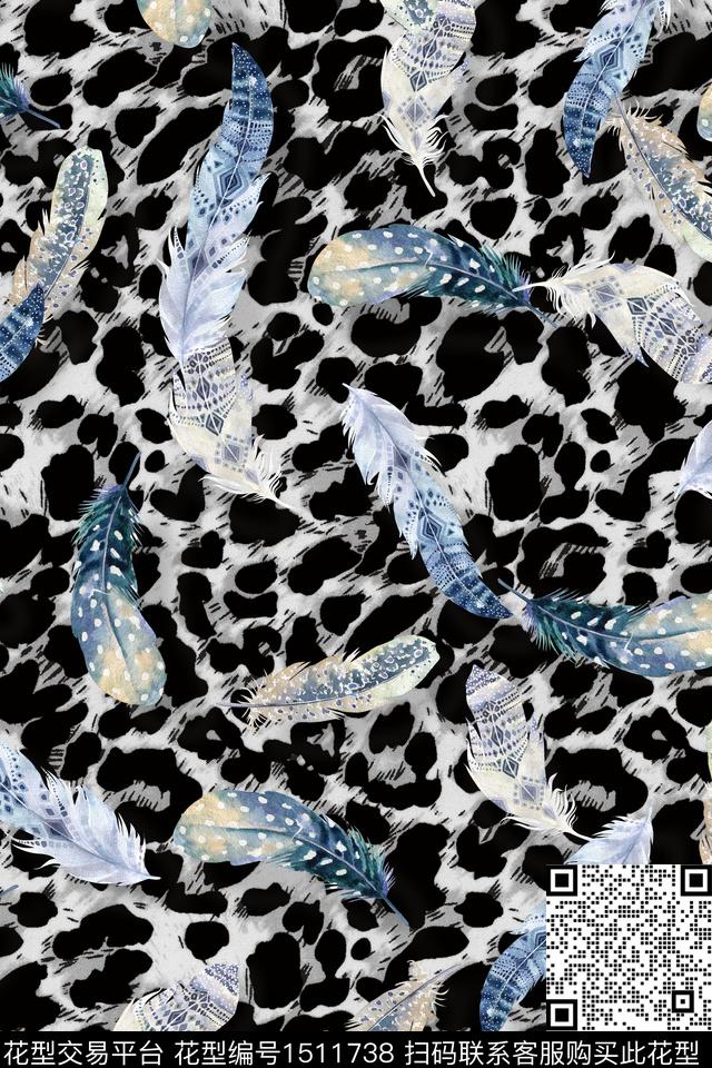 水彩秋冬华亿平台男装满版花数码印花华亿平台下载（图片编号: 1511738） - 瓦栏（Walan）