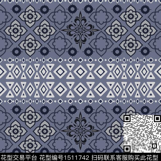 民族风男装费尔岛传统印花华亿平台下载（图片编号: 1511742） - 瓦栏（Walan）